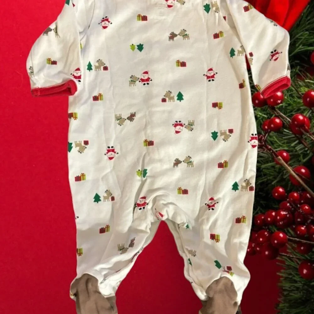 Carter's, Made With Love, Santa's Helper Christmas Bodysuit Footie